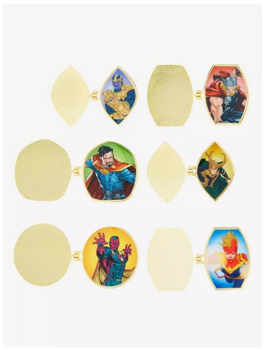 Marvel Infinity Stones Lot All 6 Blind Box Hinged Enamel Pin Metal Loungefly New